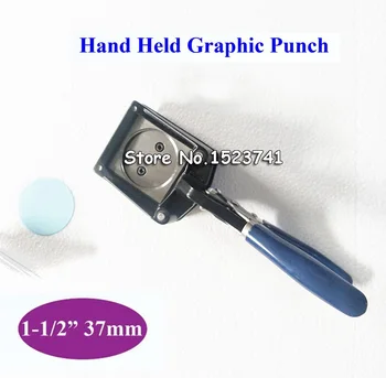 

NEW Hand Held Manual Round 37mm 1-1/2" (Actual Cutting Size 48MM) Paper Graphic Punch Die Cutter for Pro Button Maker