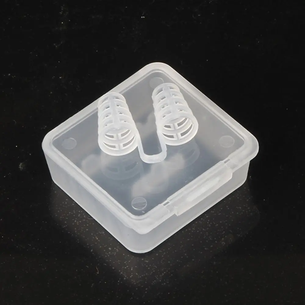 1pcs Food Grade PE Soft Rubber Anti Snore Nose Clip with Plastic Box Unisex Stop Snoring 5