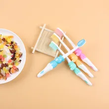 Цвет случайный! 4 шт. Мягкая Милая Детская зубная щетка с рисунком медведя детские зубные щетки для ухода за зубами