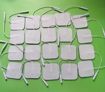 

(50 pair) 100pcs Replacement Pads Tens Electrodes for Tens Digital Therapy Machine Massager 5x5cm Nerve Stimulator with 2mm Plug