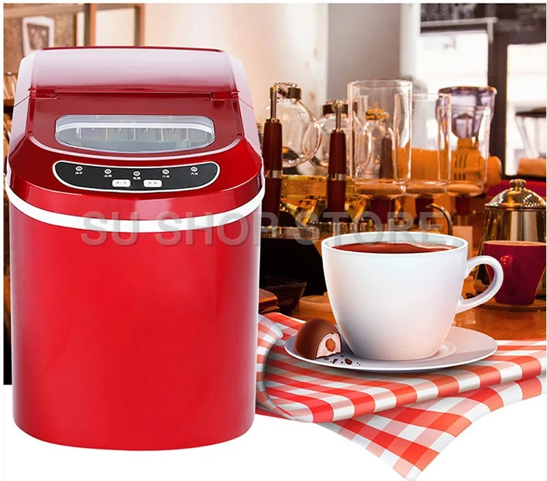 12kgs/24H Portable Automatic ice Maker, Household bullet round ice make machine for family, bar,coffee shop