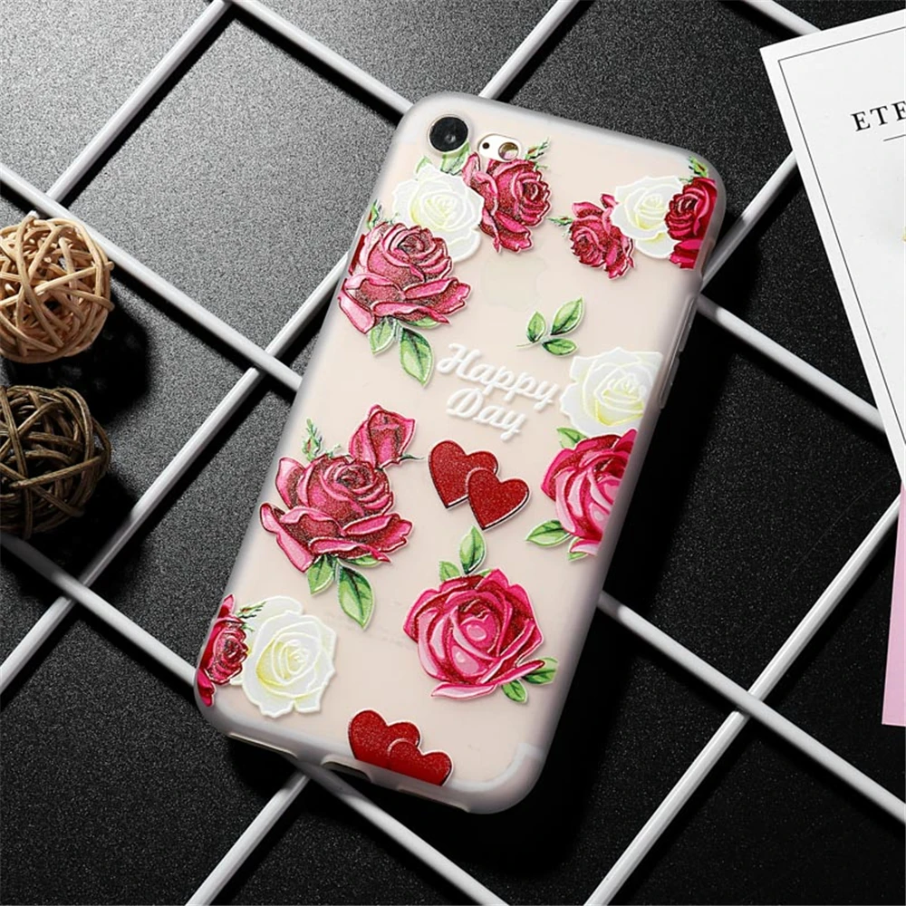 3D Relief Case for Iphone 6s Soft Protective TPU Back Cover for Iphone 5 5S 6s Plus X XS Max XR Phone Silicone Case for Iphone 7 (18)_