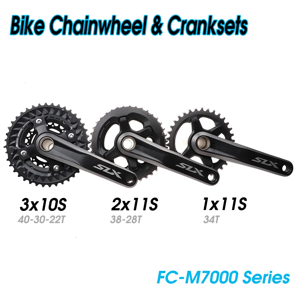 MTB велосипед сменный блок часть FC-M7000 1x11 2x11 3x10S скорость 170 мм 34T 38-28T 40-30-22T горный велосипед Звездочка Кривошип