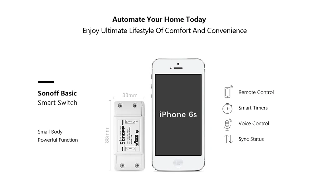 Sonoff Basic R2 WiFi беспроводной умный пульт дистанционного включения/выключения времени DIY модуль переключатель для MQTT COAP iOS Android Голосовое управление Умный дом