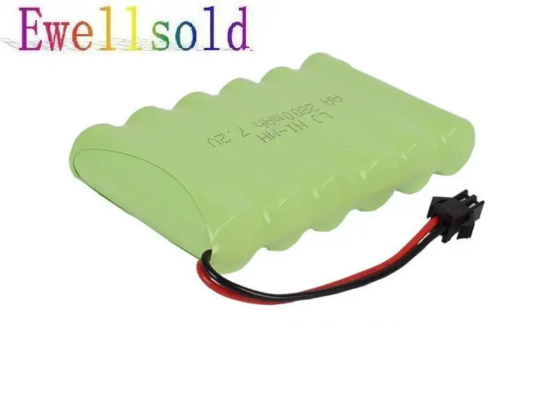 

Ewellsold 7.2V 2800mAh Ni-MH AA rechargable battery with SM- 2P plug for RC car RC boat RC Truck