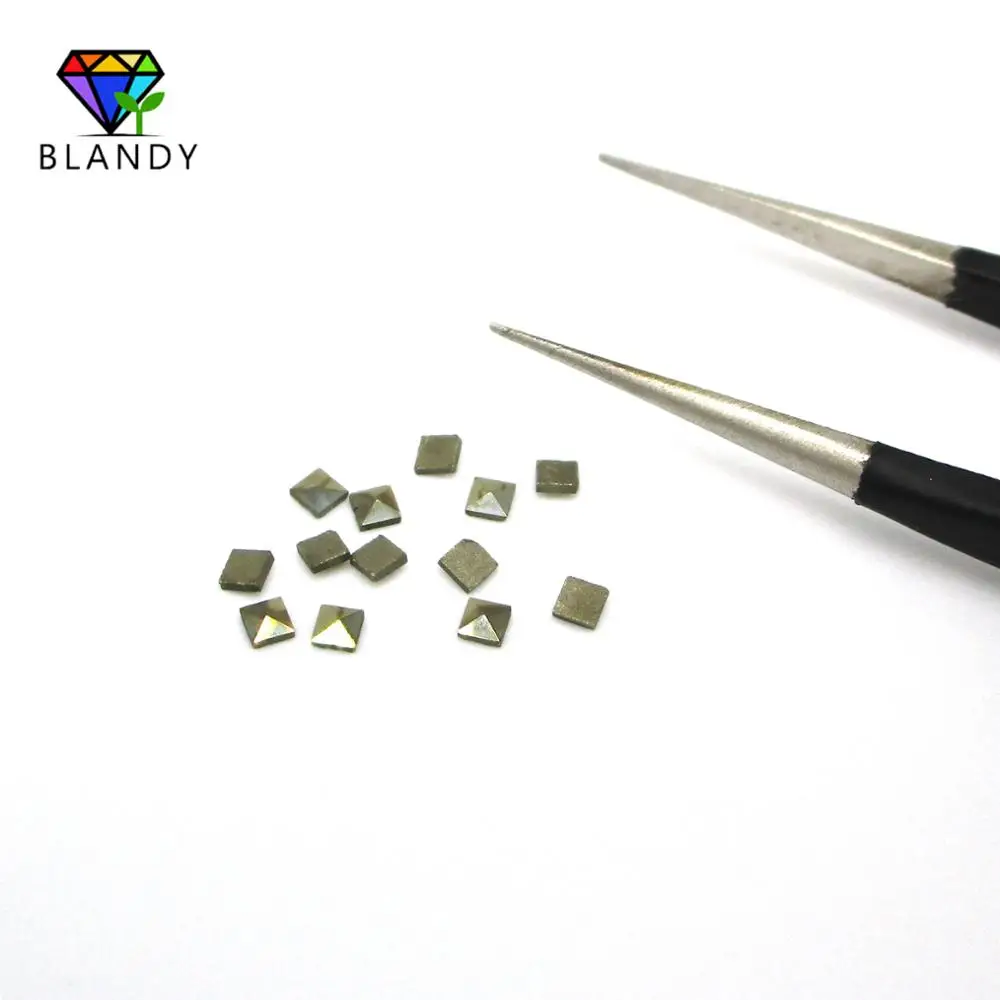 Nhà Máy Pirce Chất Lượng Cao Marcasite Lóng Hạt Chịu Nhiệt Độ Cao 1.2 Mm 2 Mm Hình Vuông Đính Đá Marcasite Cho Trang Sức|Hạt| - AliExpress