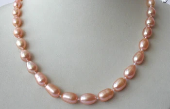 

wan 002332 baroque pink freshwater cultured pearl necklace 2pc