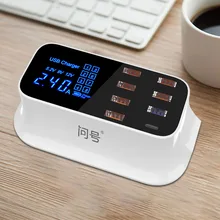 8 портов USB быстрое зарядное устройство Тип C& QC 3,0 Быстрая зарядка розетка настенное зарядное устройство для телефона для iPhone 5 6 7 8 X Xs XR samsung S7 S8 S9 Plus