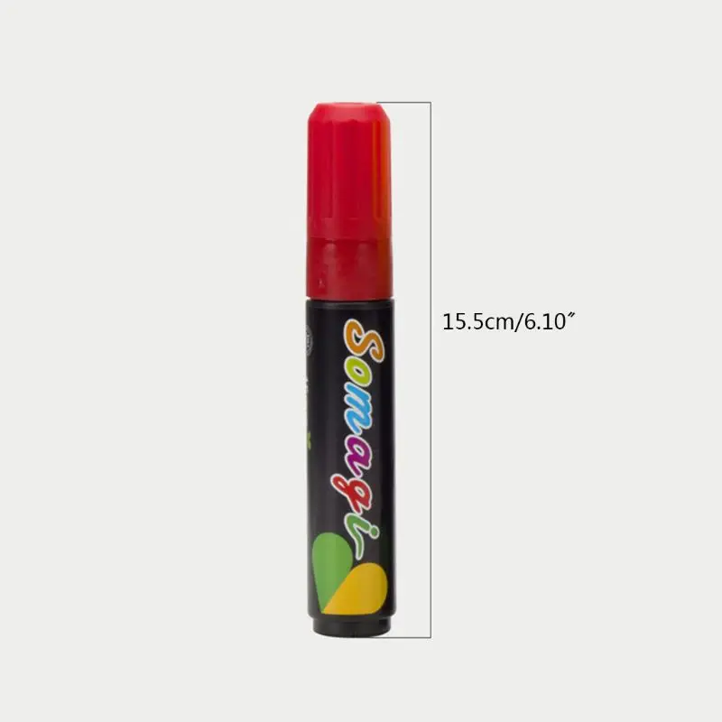 Стираемый маркер флуоресцентный Жидкий Мел маркер неоновая ручка для Светодиодный доски для письма доска стеклянная живопись граффити 15 мм