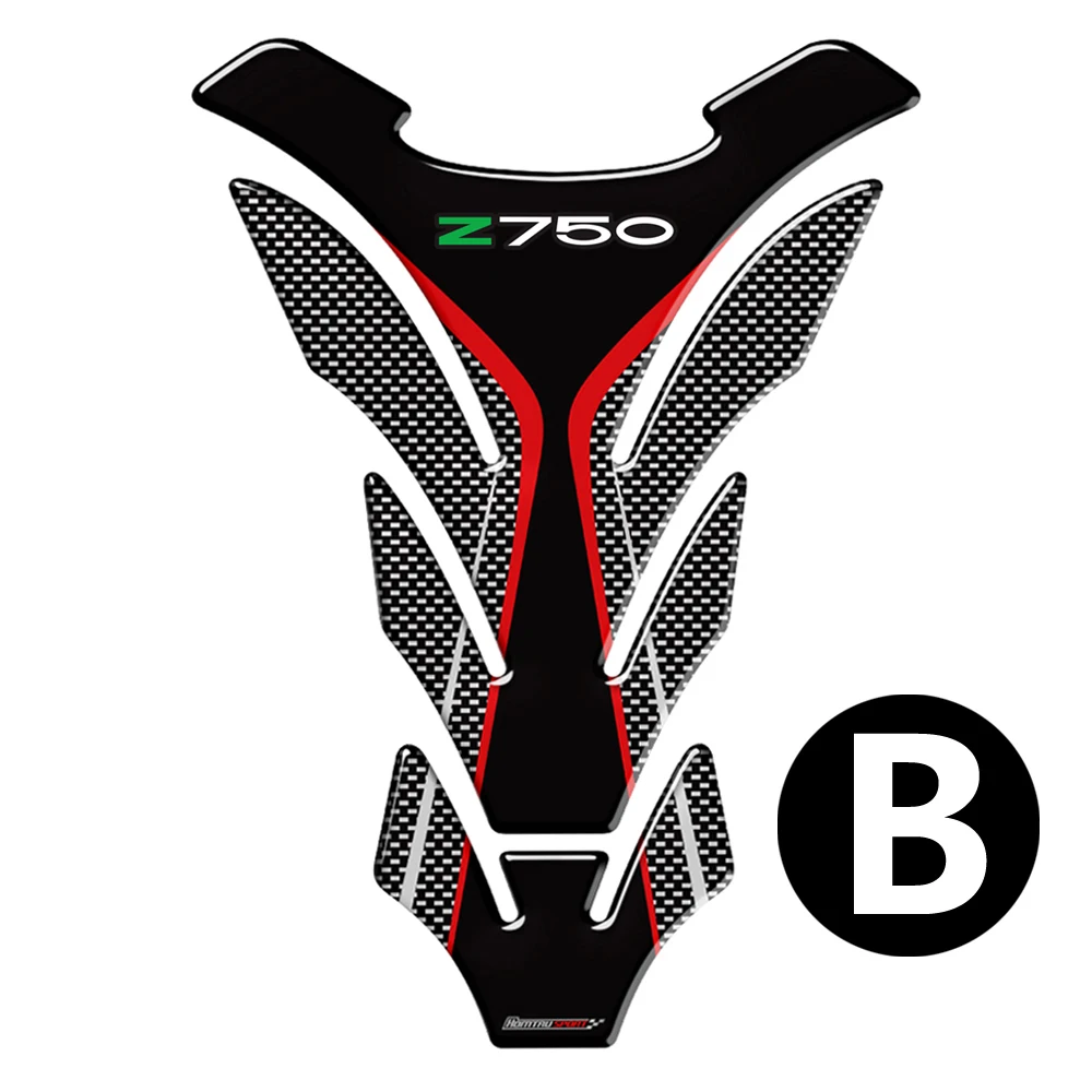 Для Kawasaki Z750 Z750R Tankpad 3D Мотоцикл Танк Pad Защитная Наклейка Наклейки - Цвет: B