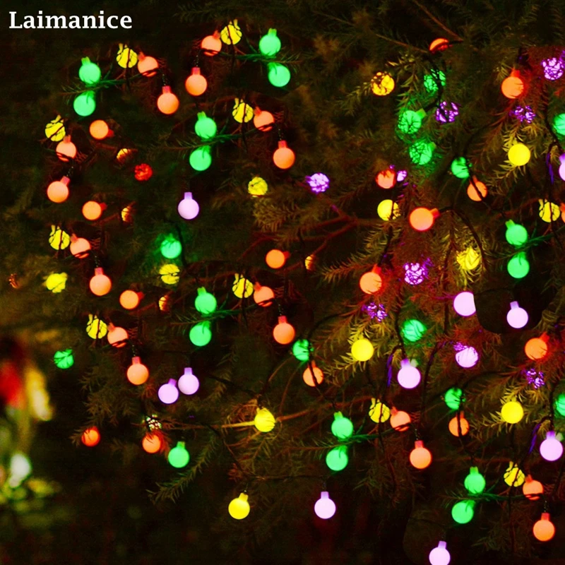 

Solar Globe 7.5 M 50 LED Ball String Lights Solar Power Patio Lights Christmas Light Lighting for Home Garden Lawn Party Decorat