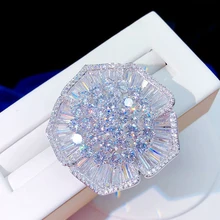 Versione coreana del lujoso broche de circon broche de mujer, abrigo de sueter con colletto colgante de doble uso