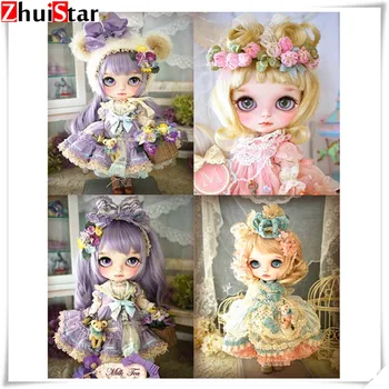 

5D diamond embroidery cute doll cross stitch DIY diamond painting landscape diamond rhinestone home decoration love gift