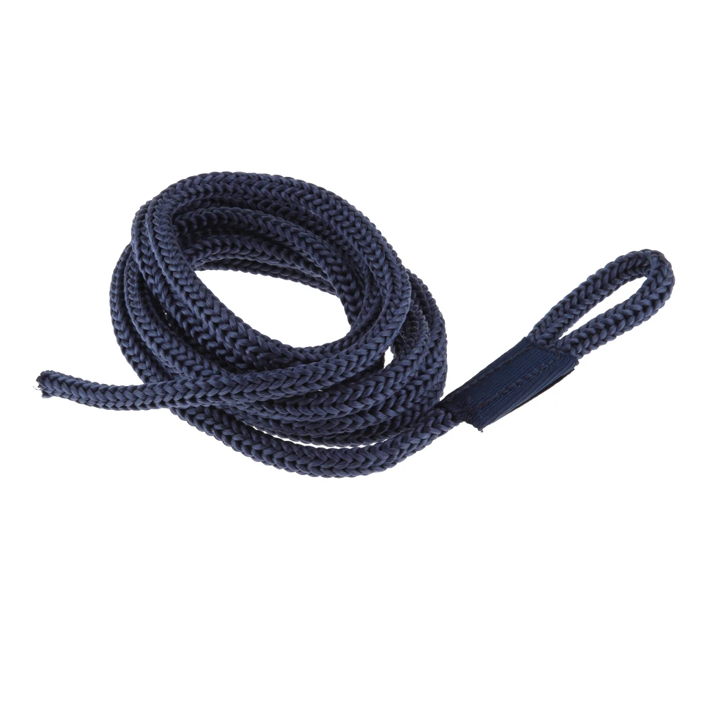 Marine Boat Fender Lines 1/4inchx 5ft Double Braid Boat Fender Line Bumper Whips Rope Docking Fits G0 G1 Boat Fender Bumper Blue