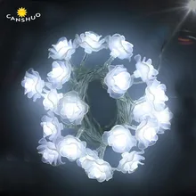 Светодиодный светильник-гирлянда в виде цветка розы s 2 m/3 m/4 m/5 m/10 m/20 m с батареей, Рождественская гирлянда, светильник для дома, сада, вечерние, праздничный декор, светильник ing