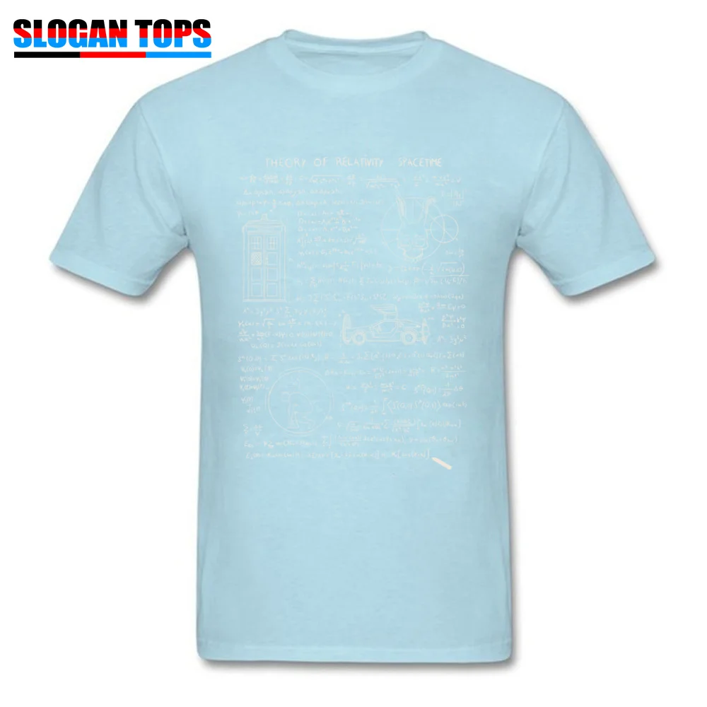 Европейские футболки, футболка с теорией относительности, хлопковые мужские футболки, облегающие футболки Dr. Who Tardis, футболка, графическая черная одежда - Цвет: Light Blue