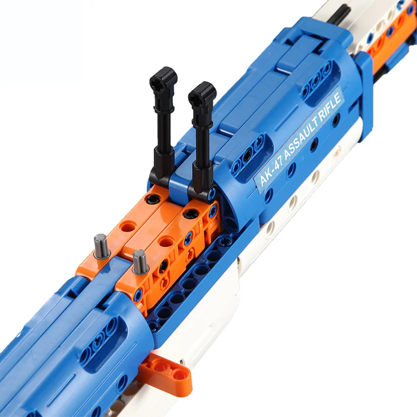 2018 NEW 498 PCS DIY Building Blocks 3D Mechanical Jigsaw Gun Toys AK47 Rifle Model Kit Compatible Legoe Toys Gift for Boy kids