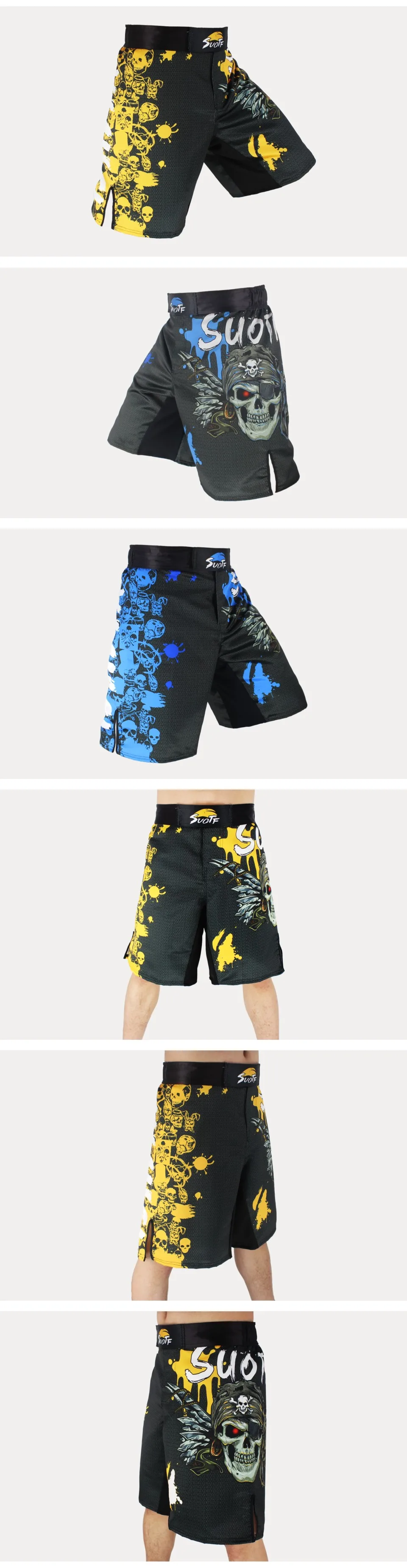 M-3XL мужские штаны для серфинга Shogun Rua Edition Fight MMA шорты для тайского бокса шорты для кикбоксинга