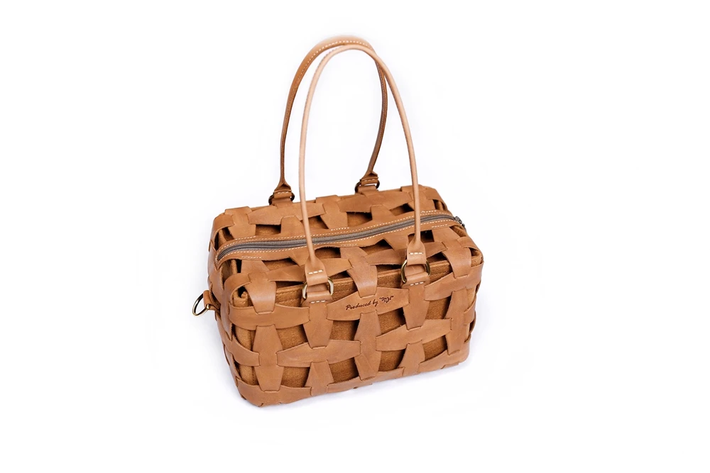 women leather top-handle bags
