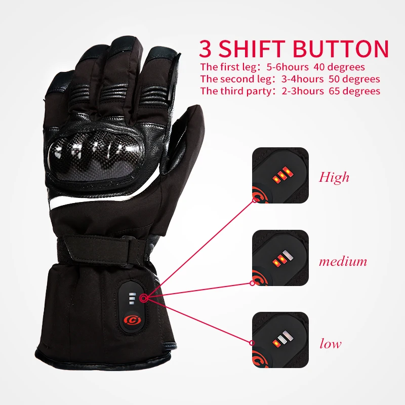 Buy SAVIOR Motorcycle Heating Gloves Riding Racing