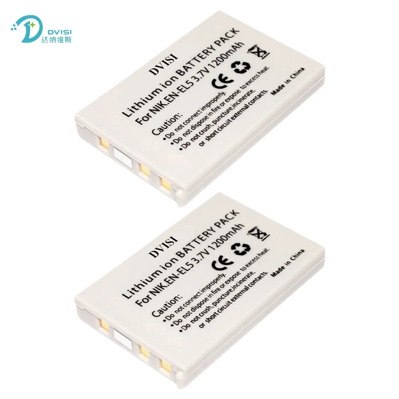 DVISI 2Pcs 1200mAh EN EL5 ENEL5 Camera Battery for NIKON Coolpix P530