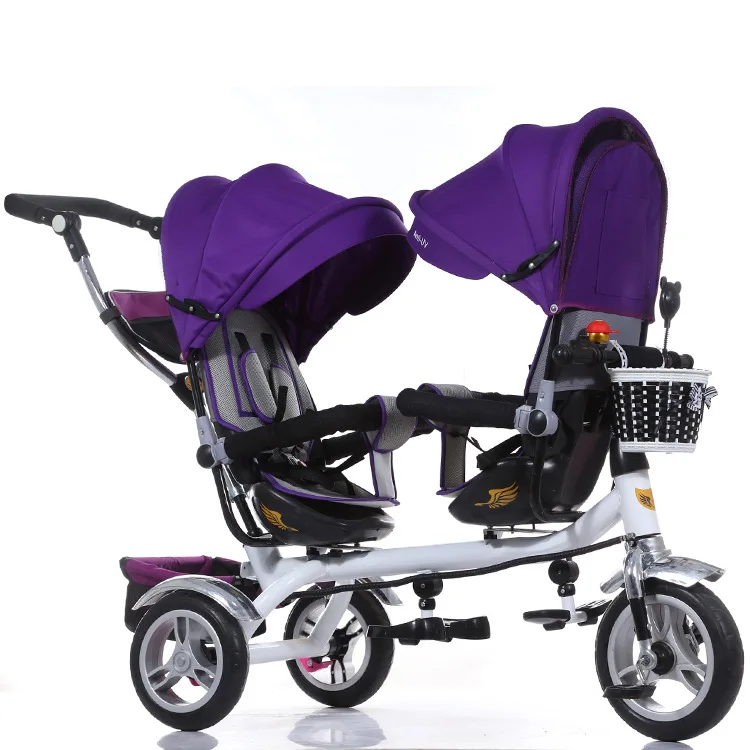 Бесплатная доставка двухсторонняя детская трехколесная коляска Jin Ming|child tricycle|twin