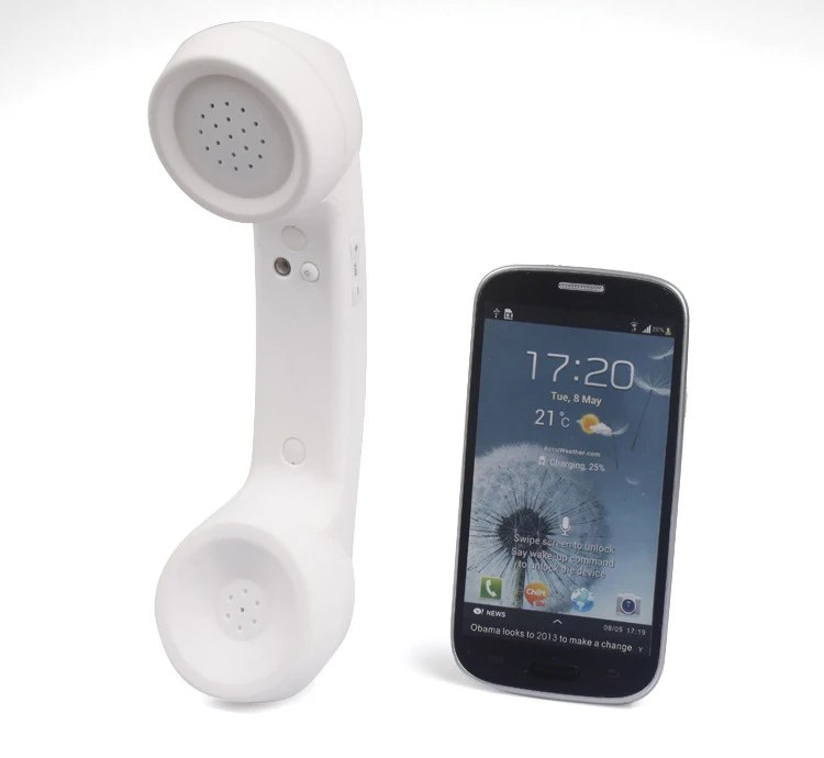 Мобильный телефон трубка Ретро беспроводная Bluetooth гарнитура Регулируемая громкость Предотвращение излучения с микрофоном для iphone 8 7