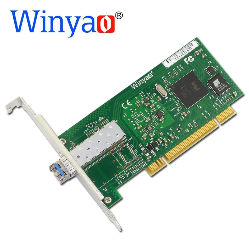 

Winyao WY545DF-LX PCI Desktop Gigabit Fiber lan card for 82545 PWLA8490LX Single-Port SFP LC(1310nm) fiber 1000Mbps Network Card