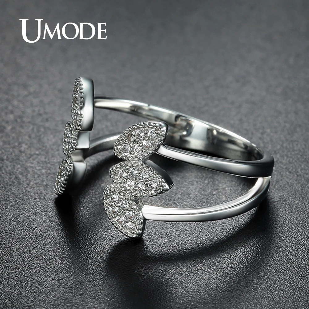 Женское Открытое кольцо с кристаллами цвет белое золото|cocktail ring|open ringbrand rings for women