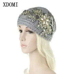 Для женщин широкий Вязание шерстяная повязка зимние теплые вязаные шапки с ушками аксессуары для волос в виде тюрбана для Для женщин