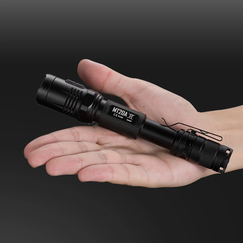 

MANBUY MT20A Multitask Tactical Flashlight XP-G2 R5 White+Red Light Illumination 2*AA Camping Hand Light Free shipping