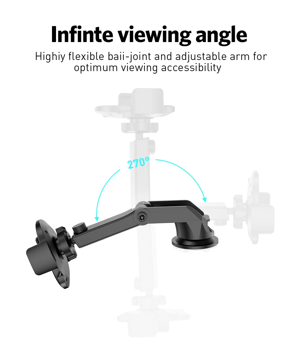 USLION Car Phone Holder in Car For Samsung S10 S9 S8 360 Rotation Car Holder For iPhone X XS MAX Stand Support Windshield Mount