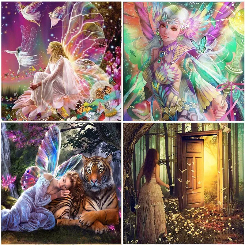 

5D Diamond Painting Forest Elf Girl Butterfly Full Square New Arrival Kit Embroidery Cartoon Home Decorations Anime Cross Stitch