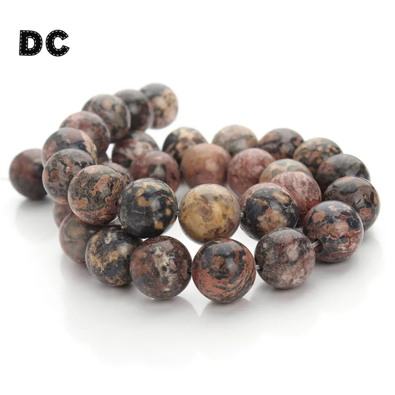 

DC 1 Strand 6mm 8mm 10mm 12mm Natural Stone Round Snowflakes Loose Spacer Beads fit DIY Beading Necklace Bracelet Jewelry Making