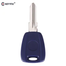KEYYOU Uncut Remote Car Transponder Key Shell Case For Fiat Stilo Punto Seicento Fob Car Key Case No Chip Keyless GT15R blade