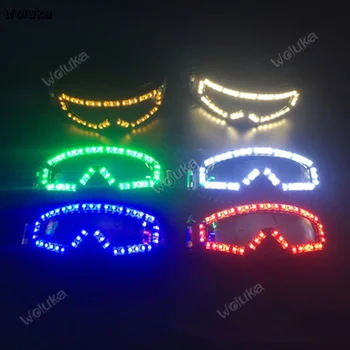 

Led glasses luminous glasses stage performance bar performance with led lights luminous led laser gloves CD50 w03