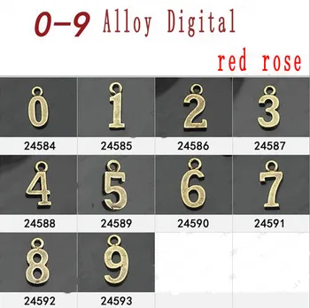 

Fashion jewelry accessories alloy digital - a full set of 0-9 500pcs/pack free shipping