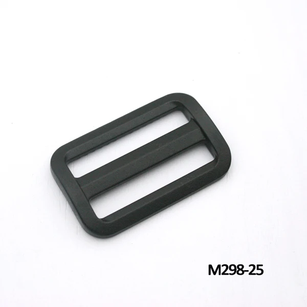 100pcs 1 inch black plastic adjustable buckles Tri Glide slider buckles