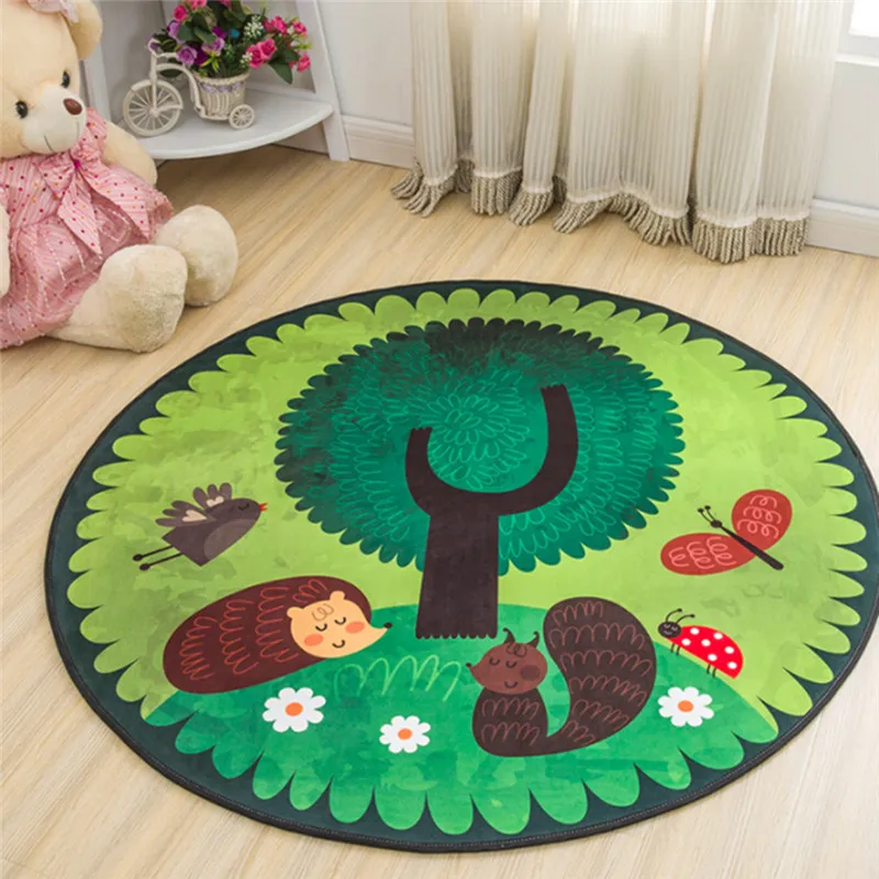 Детский игровой коврик напольный ковер детский спортивный Activity Room Decor игровой коврик круглый слон Чайка олень принт ползающее одеяло