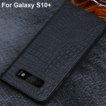 

Luxury Crocodile Genuine Leather Flip Wallet Phone Case For Samsung Galaxy S10+ Magnetic Cover For Galaxy S10Plus Phone Case