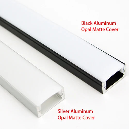 0,5 м супер тонкий встраиваемый алюминиевый светодиодный профиль без фланца для прокладки в пределах 12 мм светодиодный светильник светодиодный алюминиевый профиль - Испускаемый цвет: silver milky cover