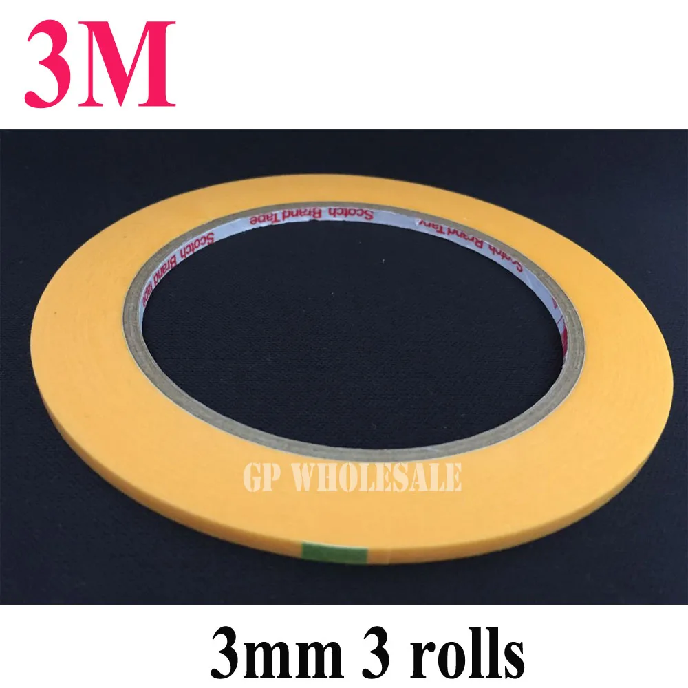 Высокотемпературная клейкая Маскировочная лента 3M244 (3 шт./лот) 3 мм x 50 метров