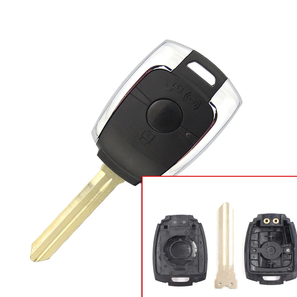 Хорошее качество (1 шт.) 2 кнопки Замена оболочки дистанционного ключа чехол пустой брелок для Ssangyong Korando