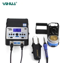 YIHUA 938BD+ пайка SMD Пинцет Ремонт паяльная станция электрические нагревательные плоскогубцы постоянная температура Отопление Паяльная Станция