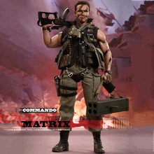 For Collection 1/6 Hot Toys MMS276 Commando Devil Commander John Arnold John Matrix Arnold Schwarzenegger Full Set Action Figure