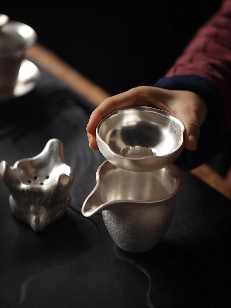 TANGPIN 999 Серебряный и керамический чайник Gaiwan, чайная чашка ручной работы серебряный чайный сервиз набор