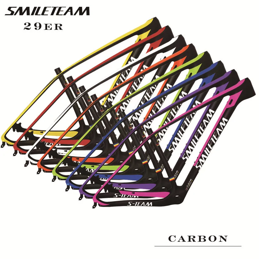 SmileTeam T800 Full Carbon MTB Frame 27.5er 29er Mtb Carbon Frame 29 Carbon Mountain Bike Frame 142*12 or 135*9mm Bicycle Frame