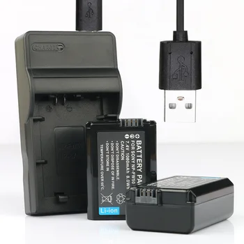 

LANFULANG NP-FW50 NP FW50 Camera Battery (2-Pack) and Charger for Sony ILCE-7S A3500 NEX-5A SLT-A35 A7M2 A5100 NEX-5D SLT-A55
