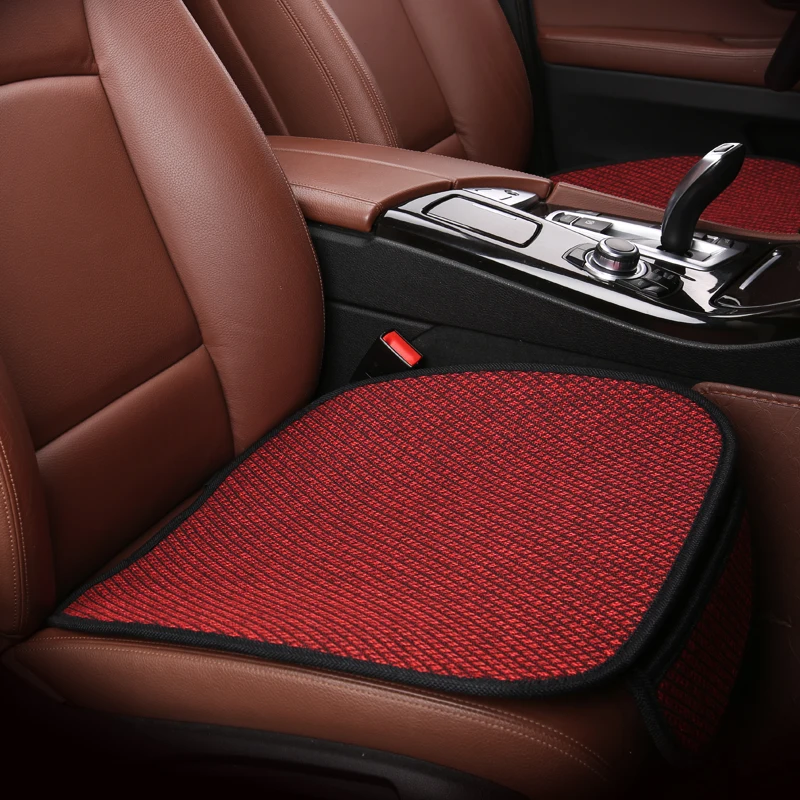 

KKYSYELVA Universal Flax Car Seat Cover Set Pad Automobiles Seat Cushion Auto Vehicle Cover 6 color Car Styling