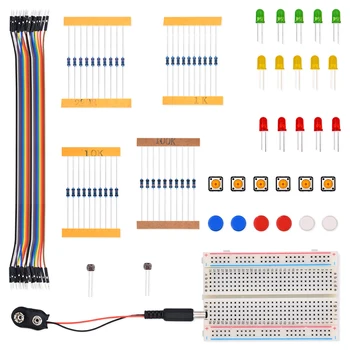 

new Starter Kit for uno r3 mini Breadboard LED jumper wire button